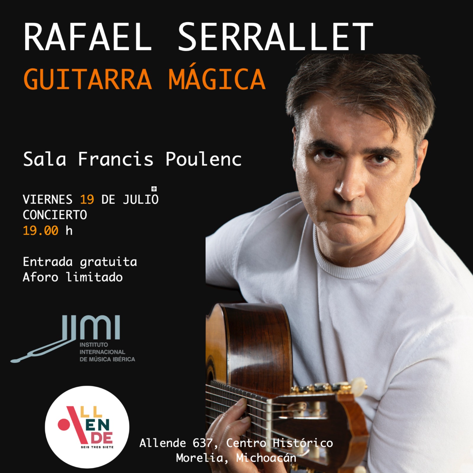 Cartel de Rafael Serralet, guitarra mágica