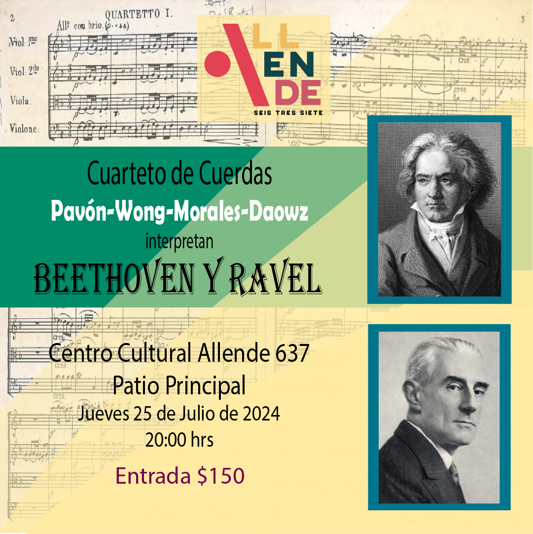 Cartel de Cuarteto de Cuerdas Pavón-Wong-Morales-Daowz