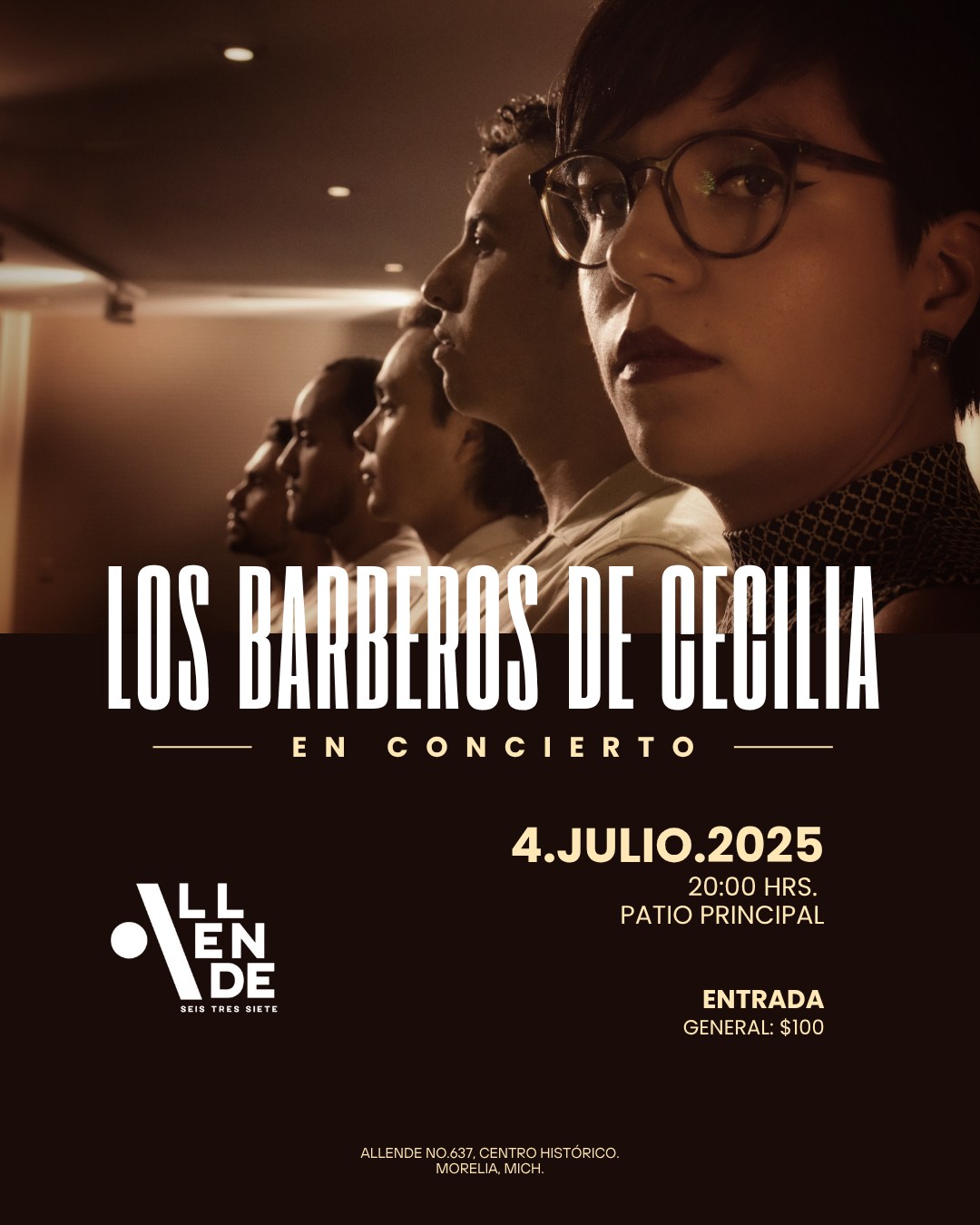 Los Barberos de Cecilia en concierto.