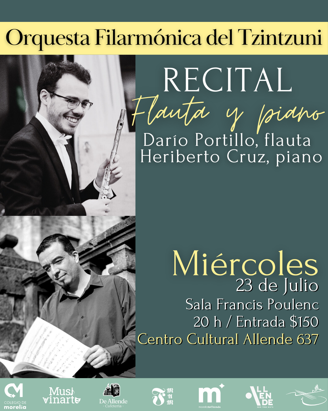 Recital flauta y piano / Darío Portillo, flauta - Heriberto Cruz, piano