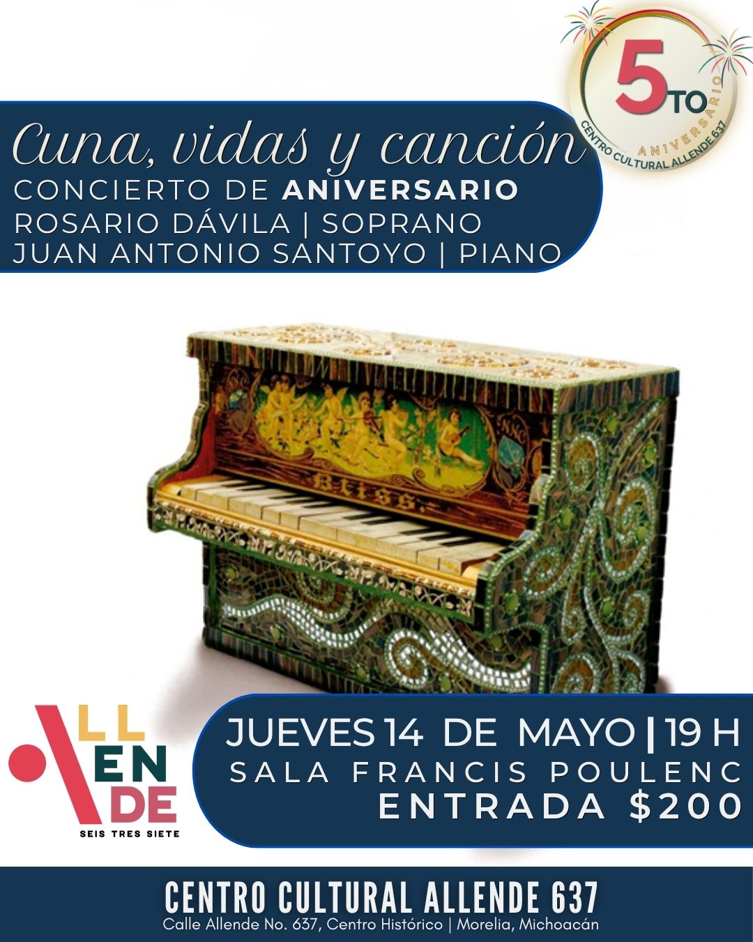 Cuna, vidas y canción / Rosario Dávila, soprano - Juan Antonio Santoyo, piano