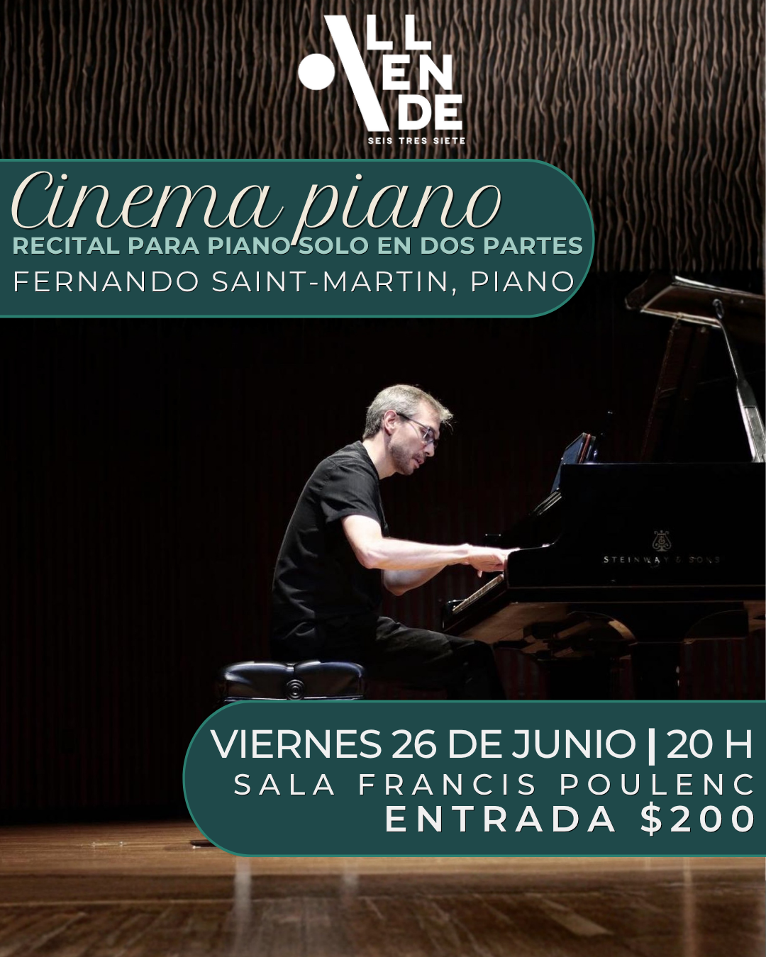 Cartel de Cinema Piano / Fernando Saint-Martin