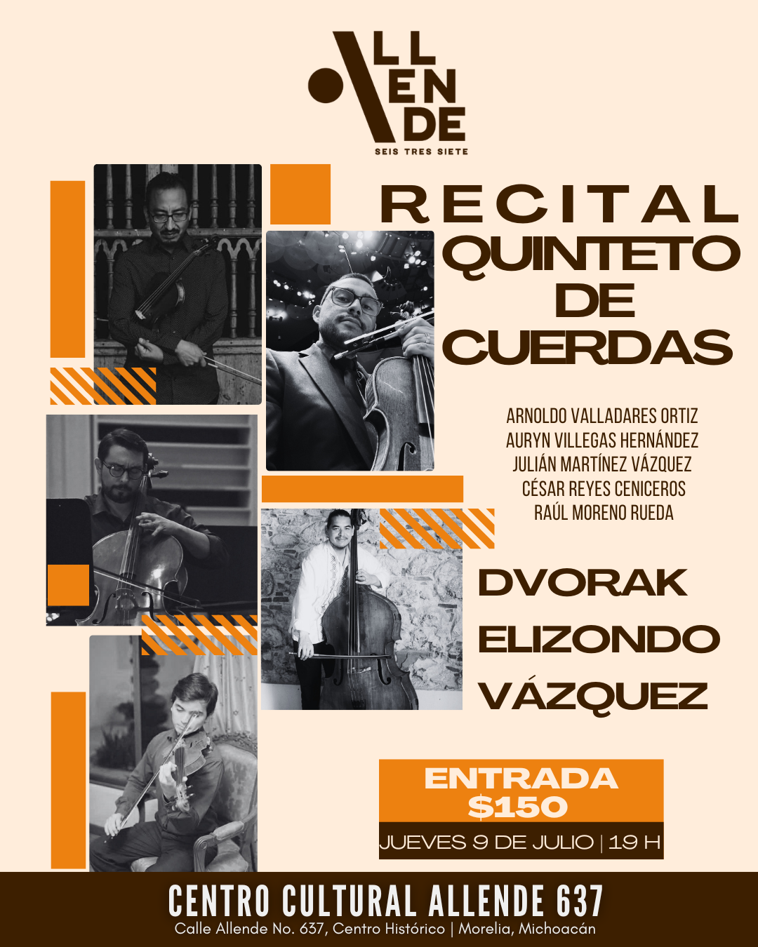 Cartel de Recital de Quinteto de Cuerdas