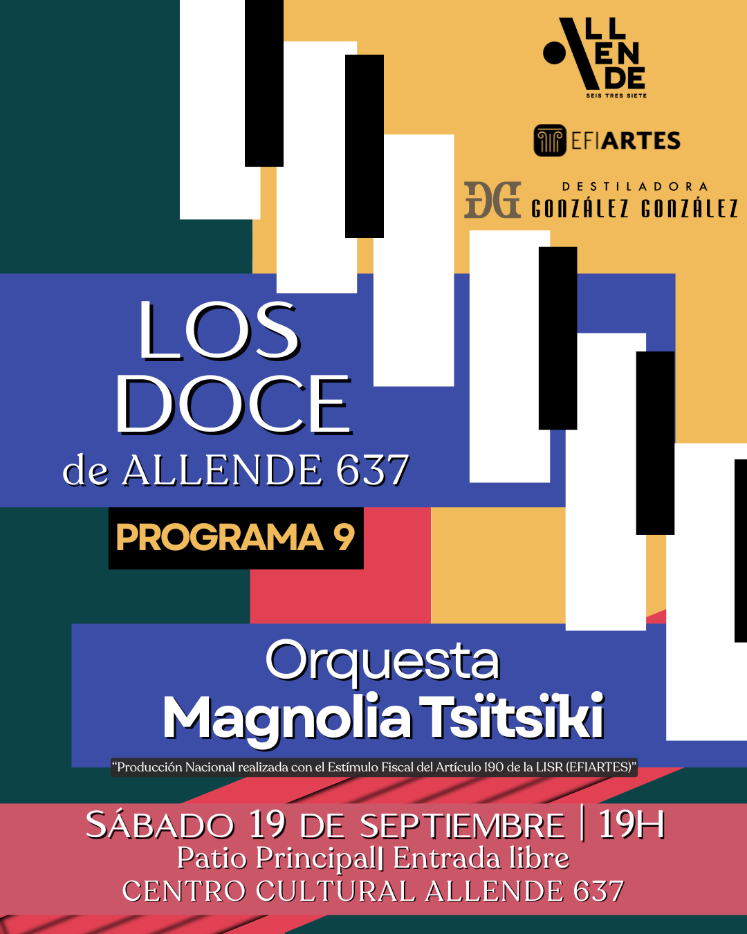 Cartel de Los Doce de Allende 637 / Programa 9 - Orquesta Magnolia Tsïtsïki