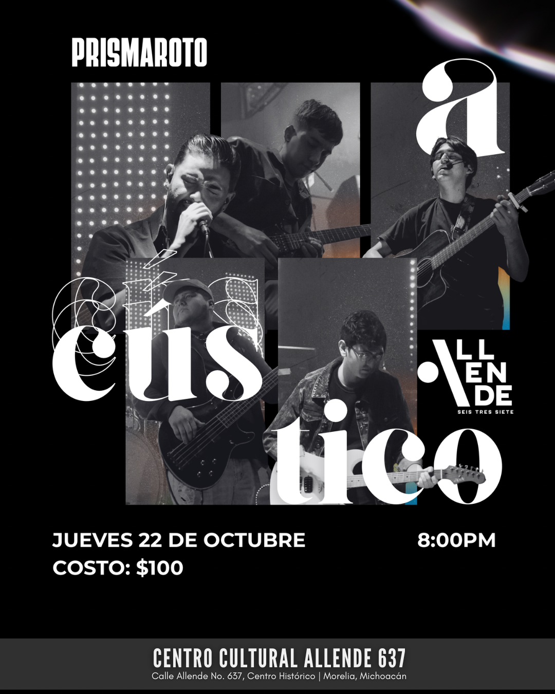 Cartel de Prismaroto en concierto